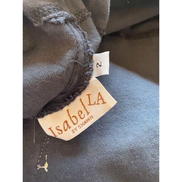 Vintage 90's boho cottage core patchwork dress maxi navy Medium pockets - Picture 5 of 11